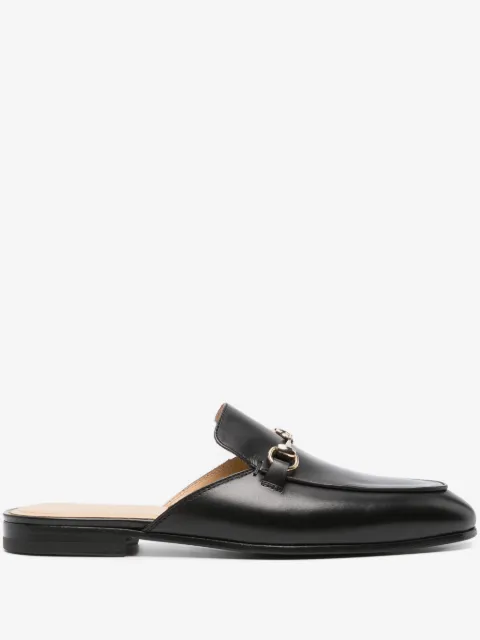 Scarosso horsebit-detail leather slippers