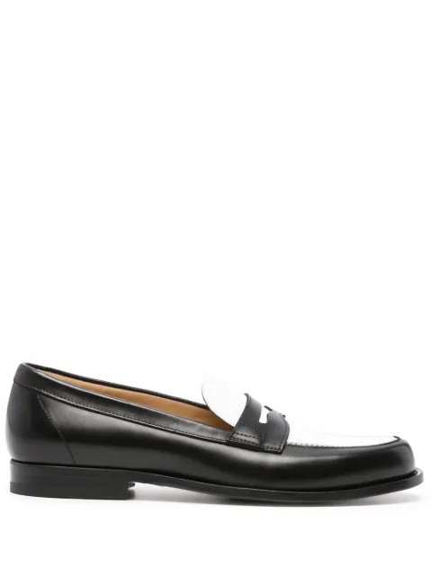 Scarosso two-tone leather loafers