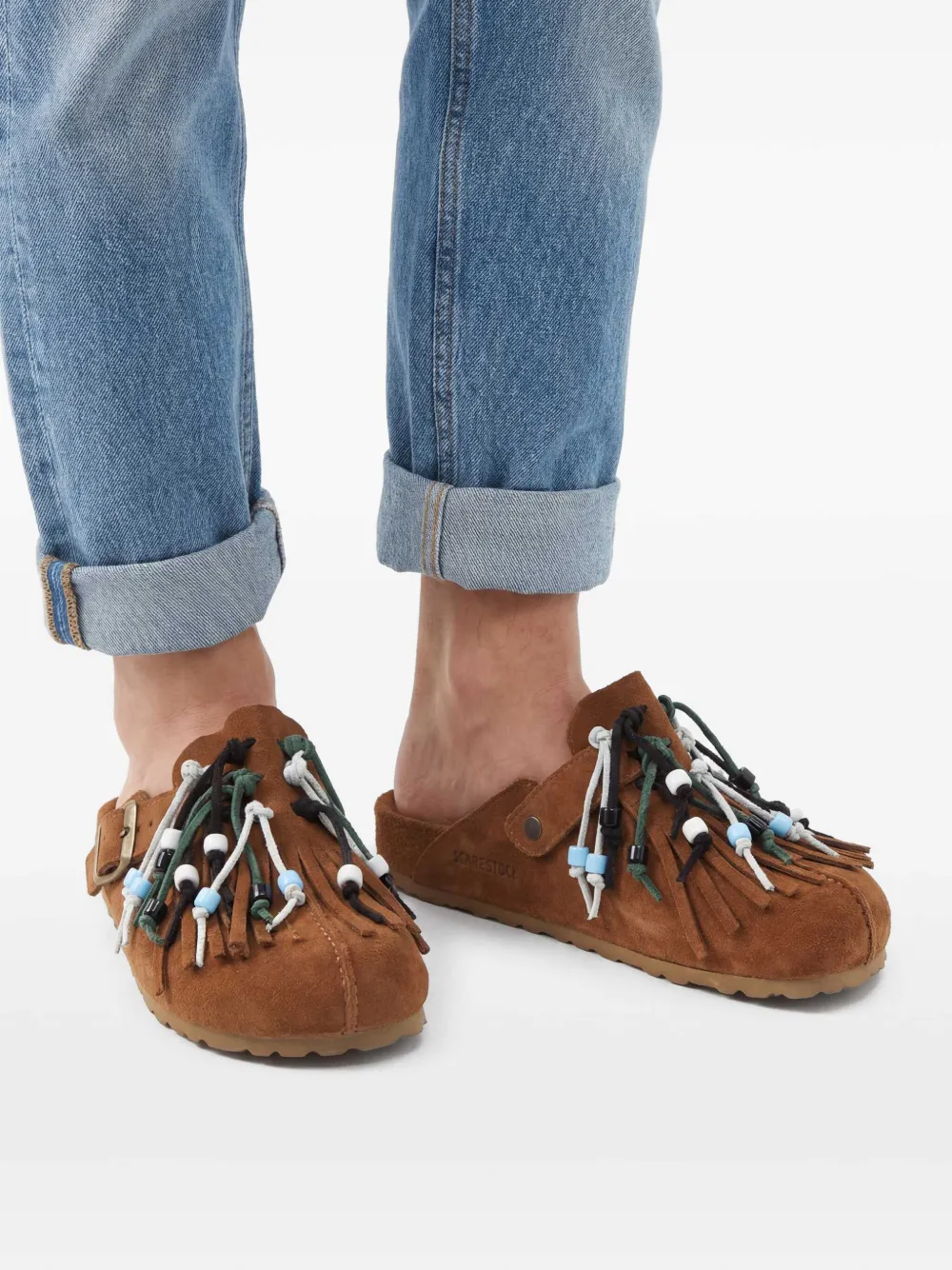  Scarosso Mules Gea Con Borla - Marrón 