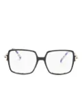 TOM FORD Eyewear tortoiseshell-effect square-frame glasses - Black