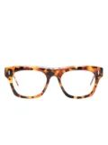 Eyepetizer tortoiseshell-effect round-frame glasses - Brown