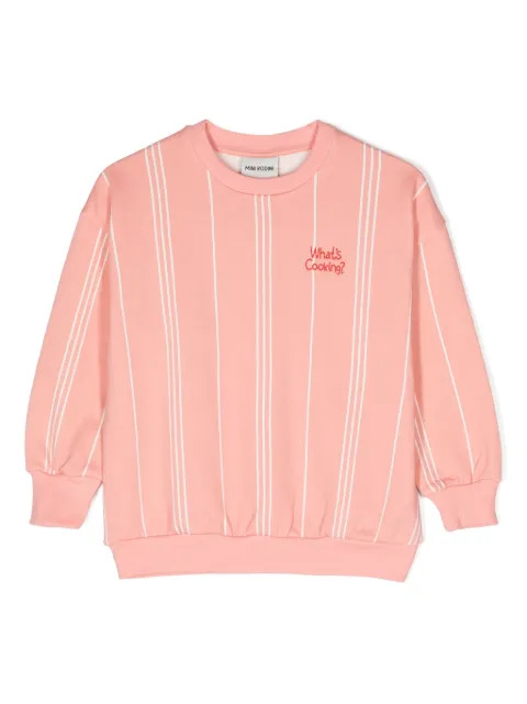 Mini Rodini What's Cooking logo-embroidered organic-cotton jumper