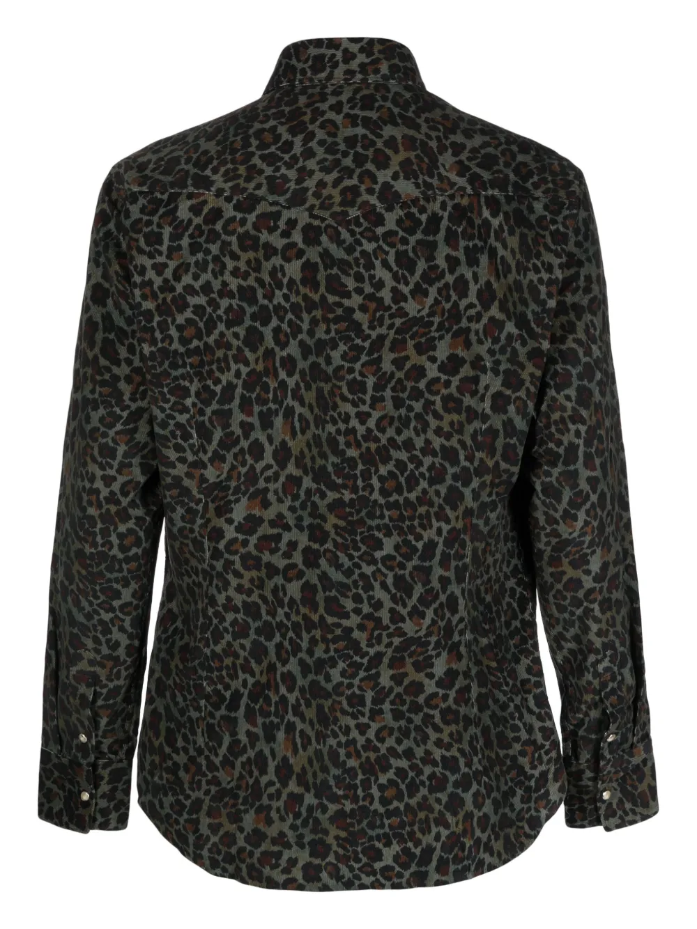 Tintoria Mattei leopard-print cotton shirt - Groen