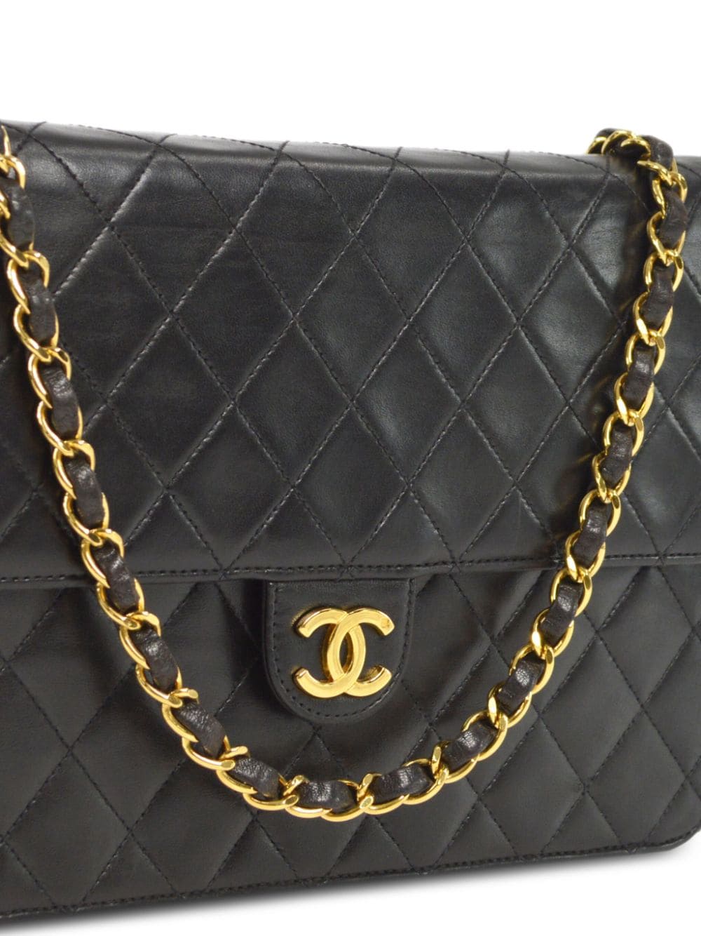 chanel suede shearling bag