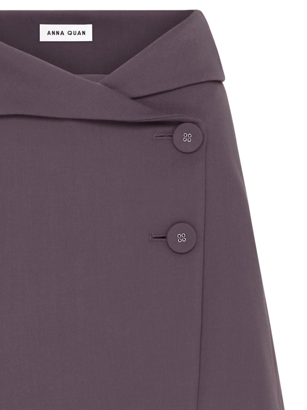 Shop Anna Quan Dahlia Asymmetric-hem Miniskirt In Grey