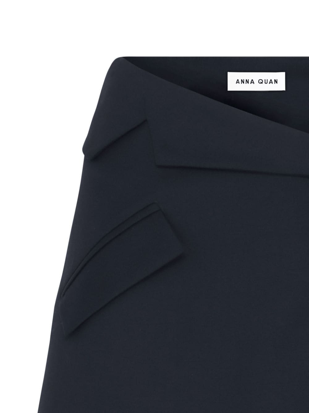 Shop Anna Quan Dahlia Tailored Wrap Skirt In Black