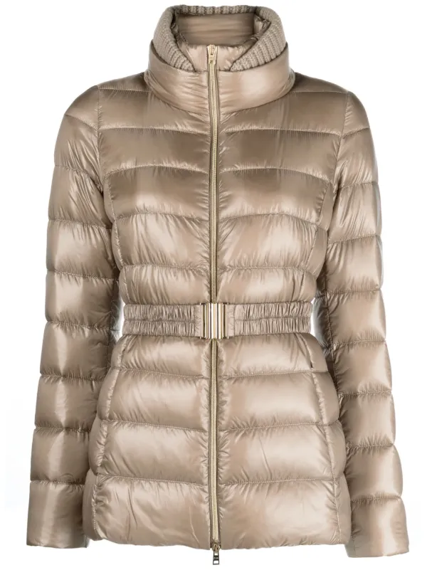 HERNO ヘルノ ウール ハイネックパデッドジャケット 関税込 Herno ハイネック パデッドジャケット | ニュートラル | FARFETCH JP
