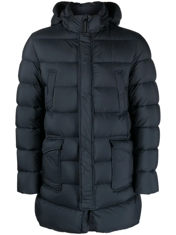 Quilted hooded down coat best sale