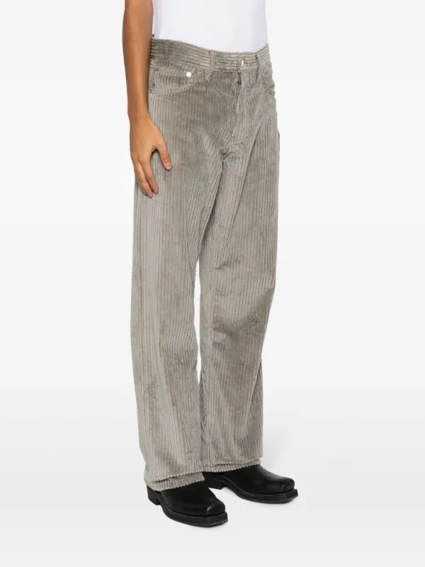 Corduroy straight leg trousers sale