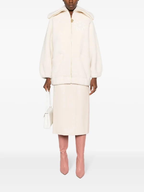 Patou ロゴ フリースジャケット | ニュートラル | FARFETCH JP