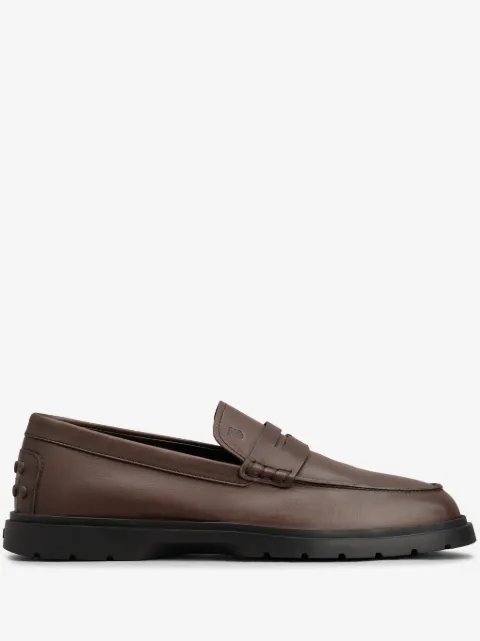 Tod's logo-debossed leather loafers