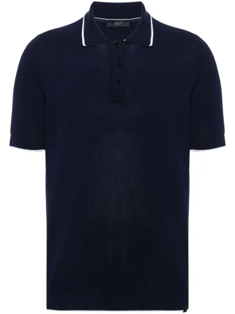 Fay contrast-trim polo shirt