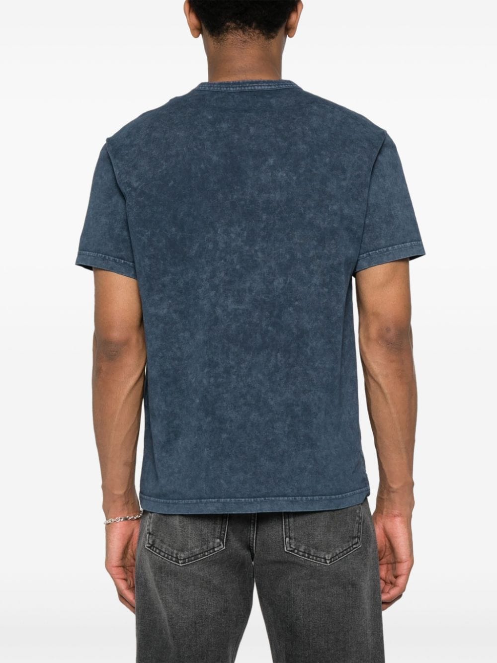 Shop Fay Appliqué-logo Cotton T-shirt In Blue
