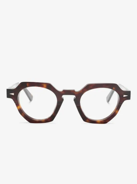 Ahlem Rue De La Paix tortoiseshell hexagonal-frame glasses