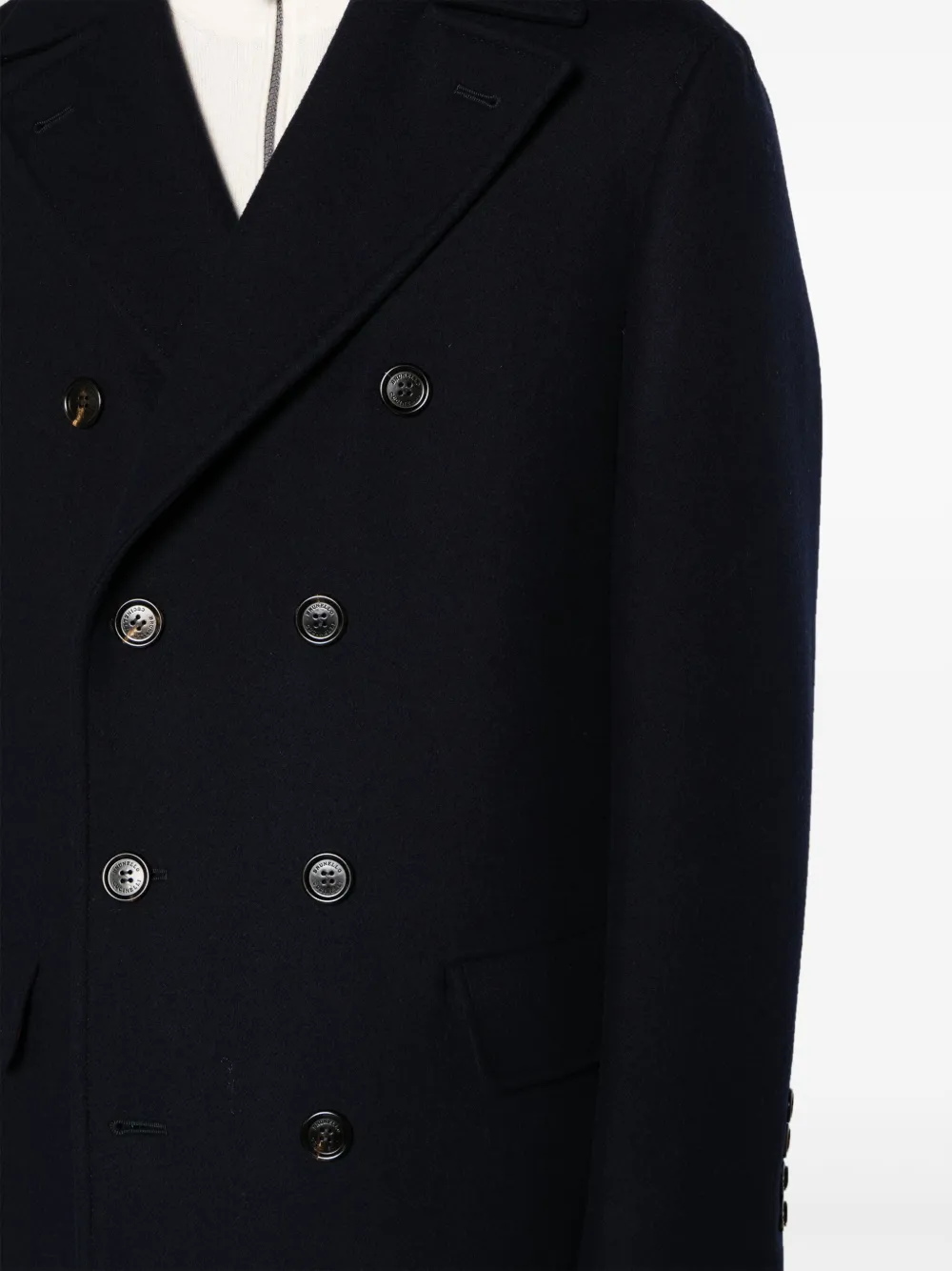 Brunello Cucinelli Jas met dubbele rij knopen Blauw