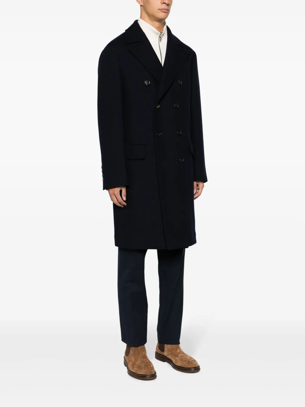 Brunello Cucinelli Jas met dubbele rij knopen Blauw