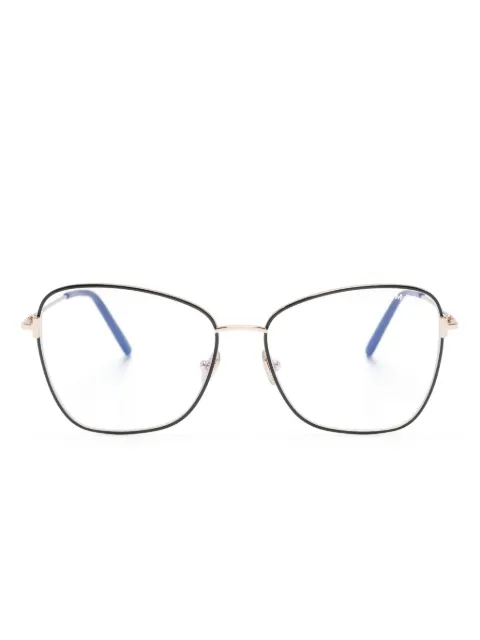 TOM FORD Eyewear two-tone butterfly-frame glasses
