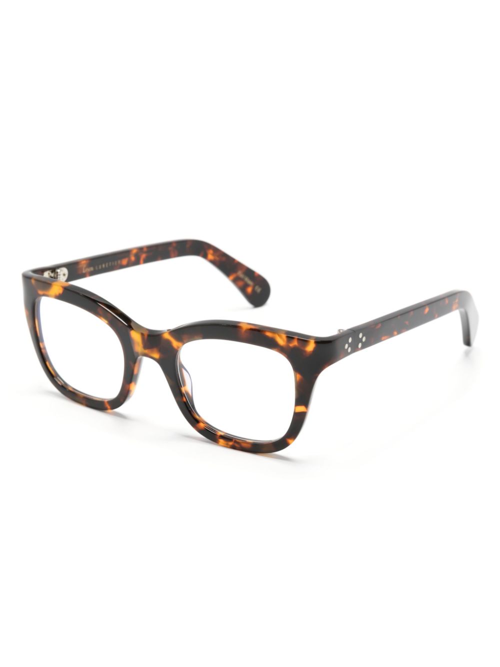 Lesca Holly square-frame glasses - Bruin