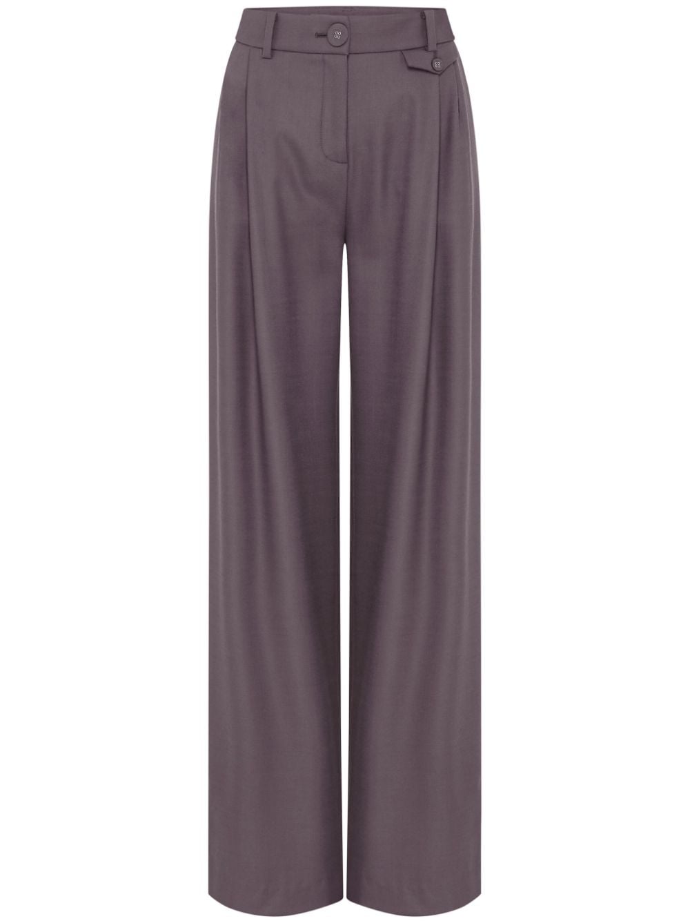 Anna Quan Nico Straight-leg Tailored Trousers In Grey