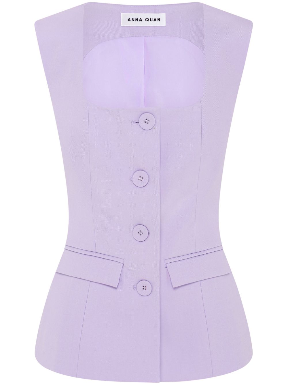 Anna Quan Antonella Tailored Top In Purple