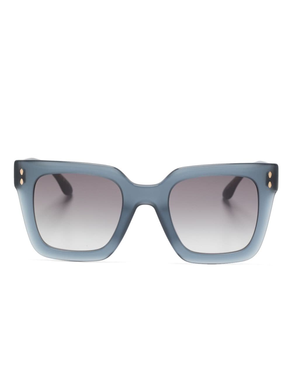 isabel marant eyewear lunettes de soleil carrées à plaque logo - bleu