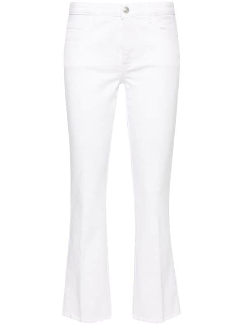 Fay mid-rise frayed cropped jeans
