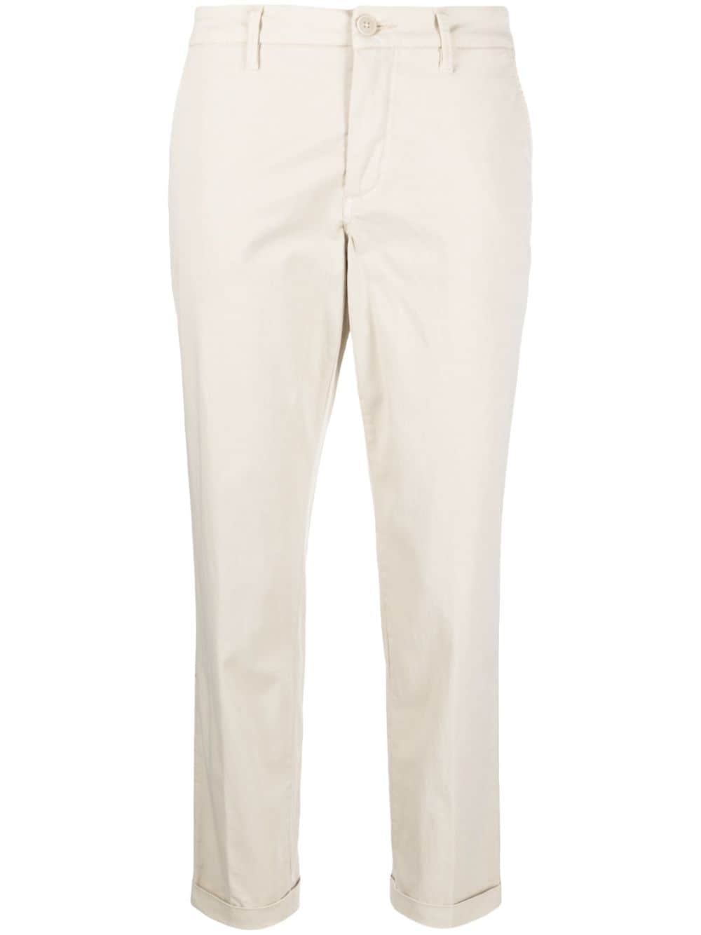 Fay Low-rise Straight-leg Chinos In Neutrals
