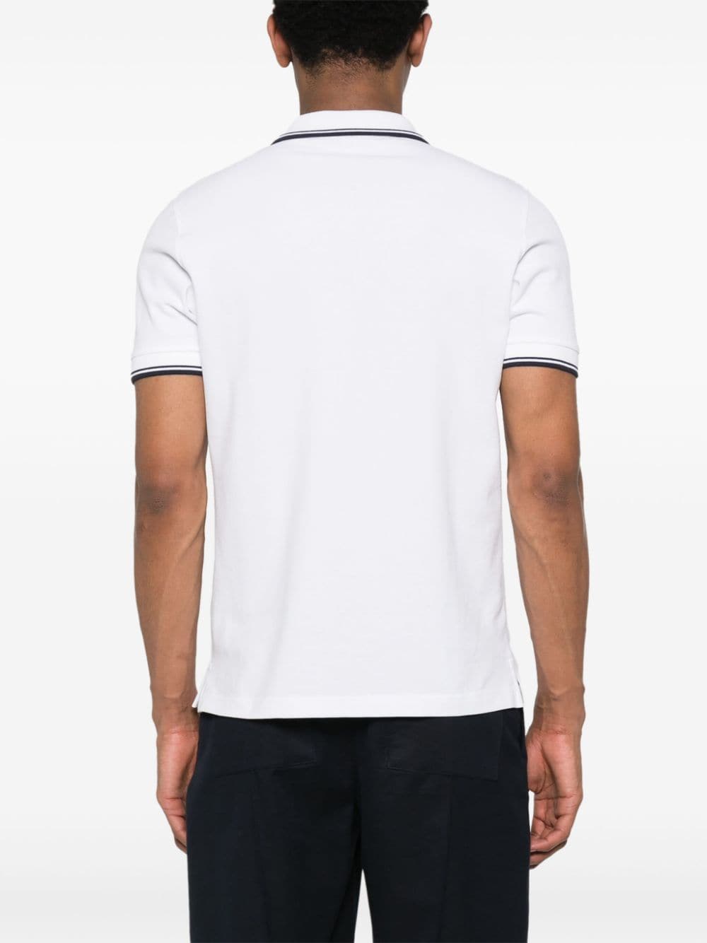 Shop Fay Embroidered-logo Polo Shirt In White