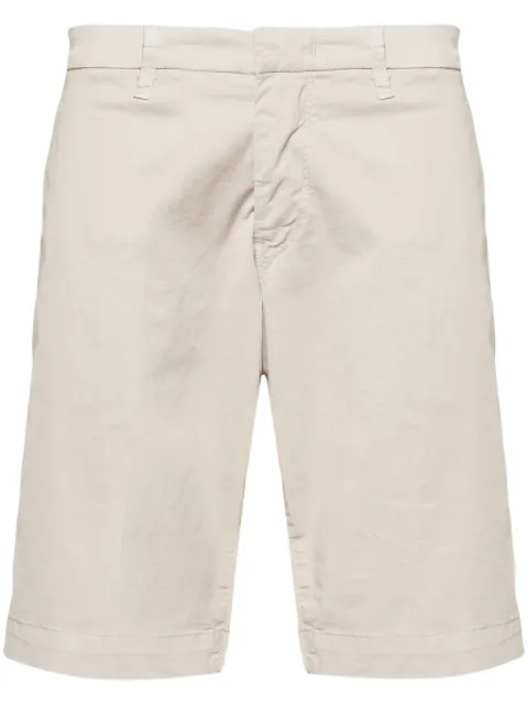 Fay mid-rise logo-patch straight-leg chino shorts