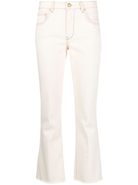 Fay mid-rise slight-flared cropped jeans