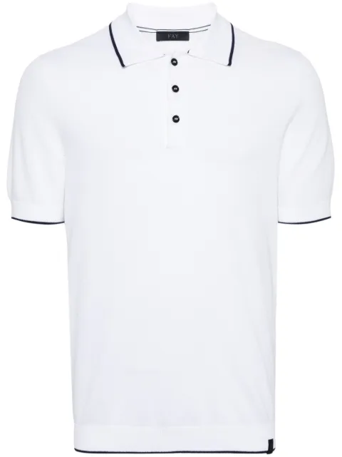 Fay contrast-trim polo shirt