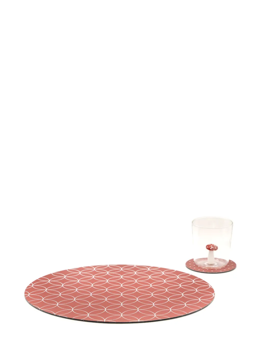 CU I SEEYOU geometric-pattern print placemats (set of three) - Oranje