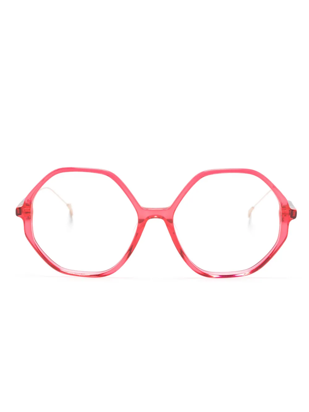Eyepetizer Cassandra hexagonal-frame Glasses | Pink