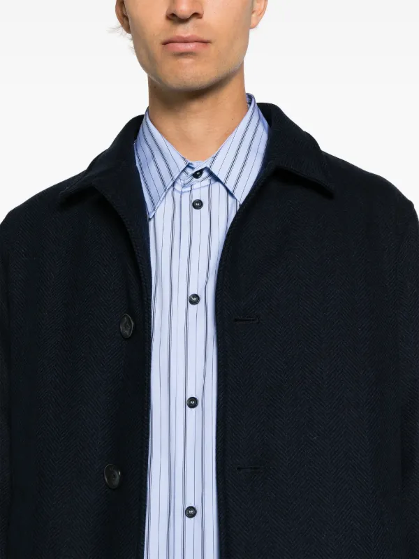 Herno レイヤード シングルコート | ブルー | FARFETCH JP