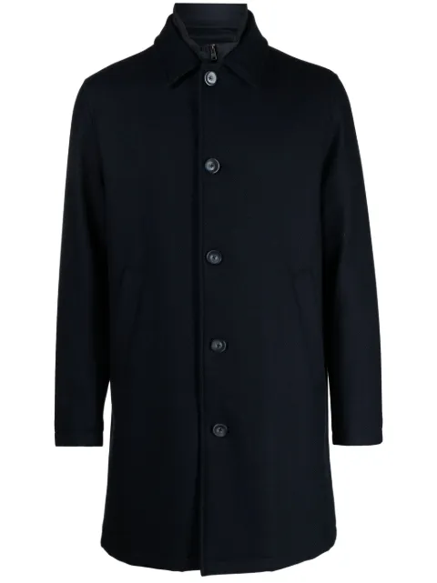 Herno single-breasted layered coat