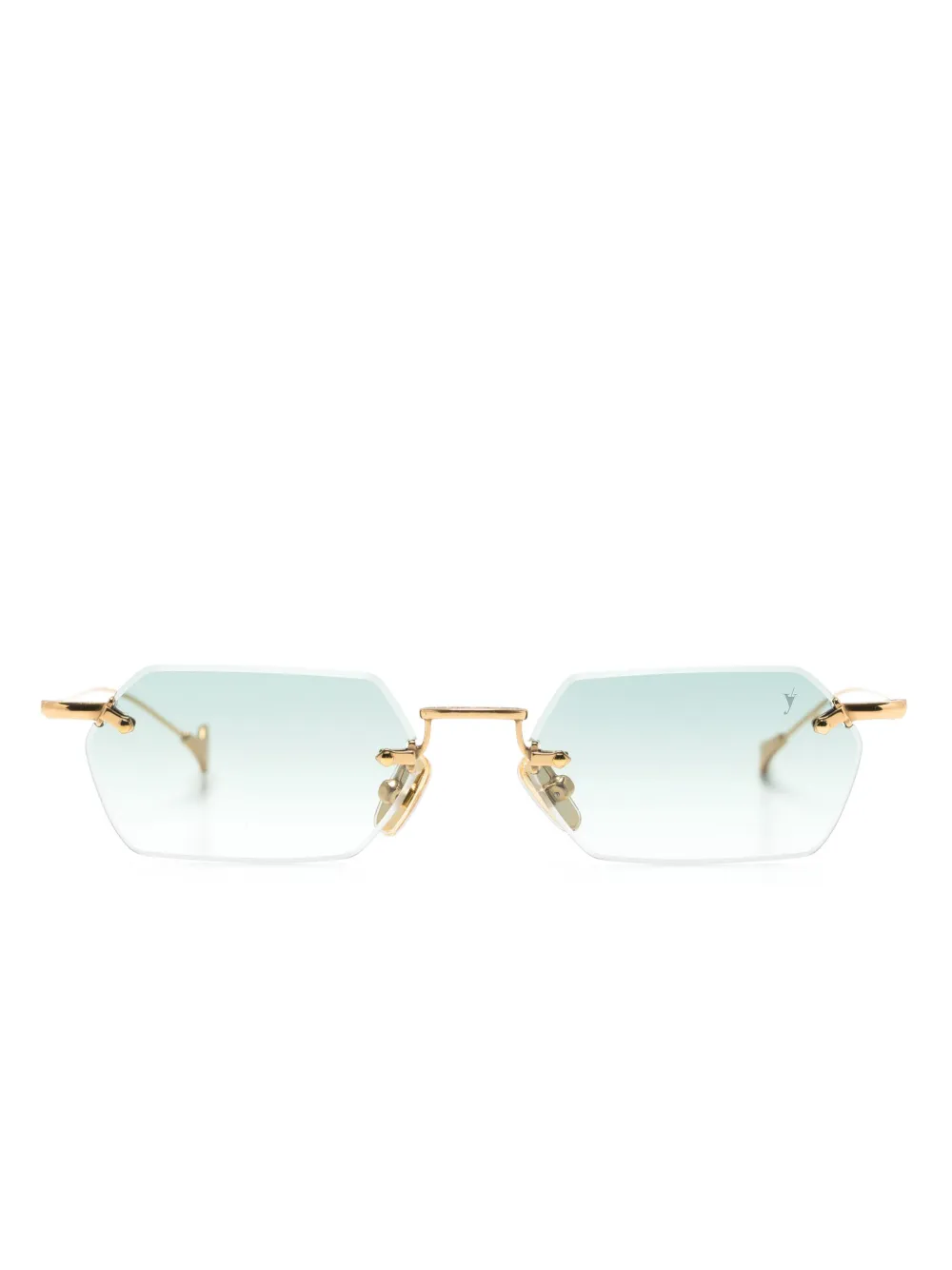 Eyepetizer square-frame gradient-lenses sunglasses | Gold | Image 1