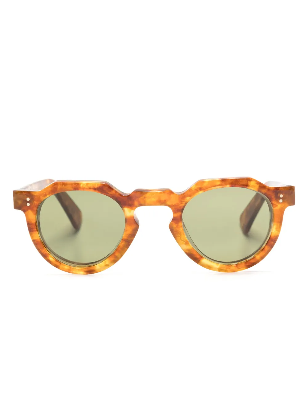 Lesca Crown tortoiseshell round-frame sunglasses | Brown | Image 1