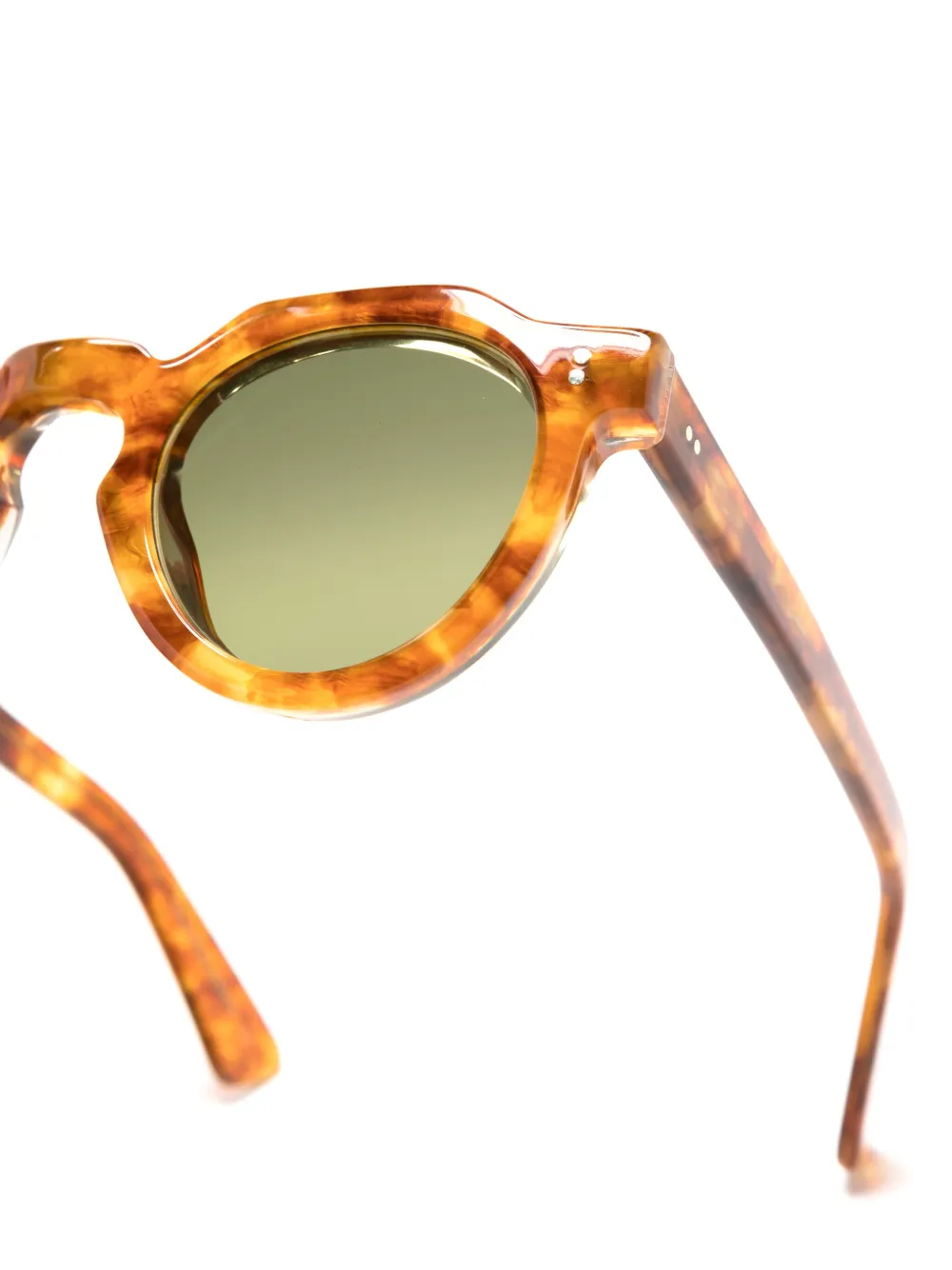 Lesca Crown zonnebril met rond montuur Bruin