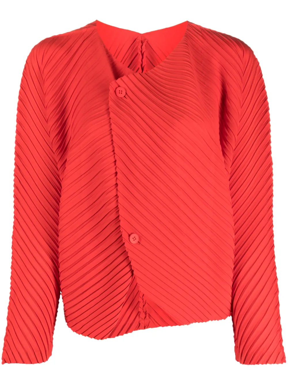 Issey Miyake Jack met ronde hals Rood