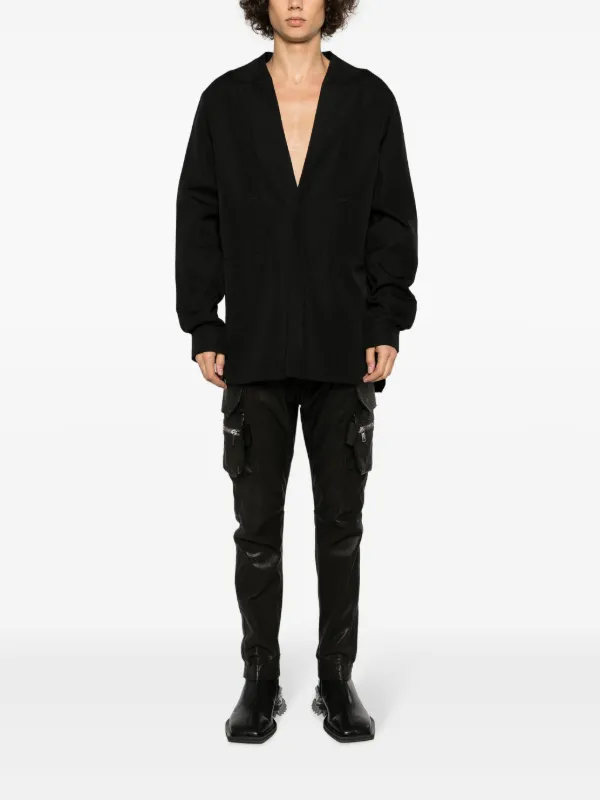 Rick Owens Secret Larry V-neck Shirt Jacket - Farfetch