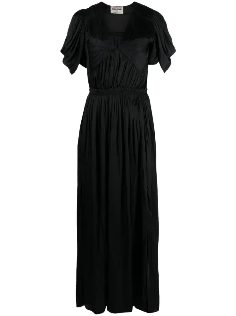 Zadig&Voltaire bow-embellished crinkled-satin dress