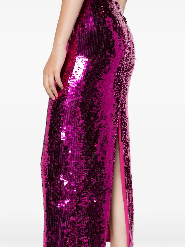 Hot pink shop sequin maxi skirt