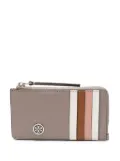 Tory Burch logo-plaque leather wallet - Grey