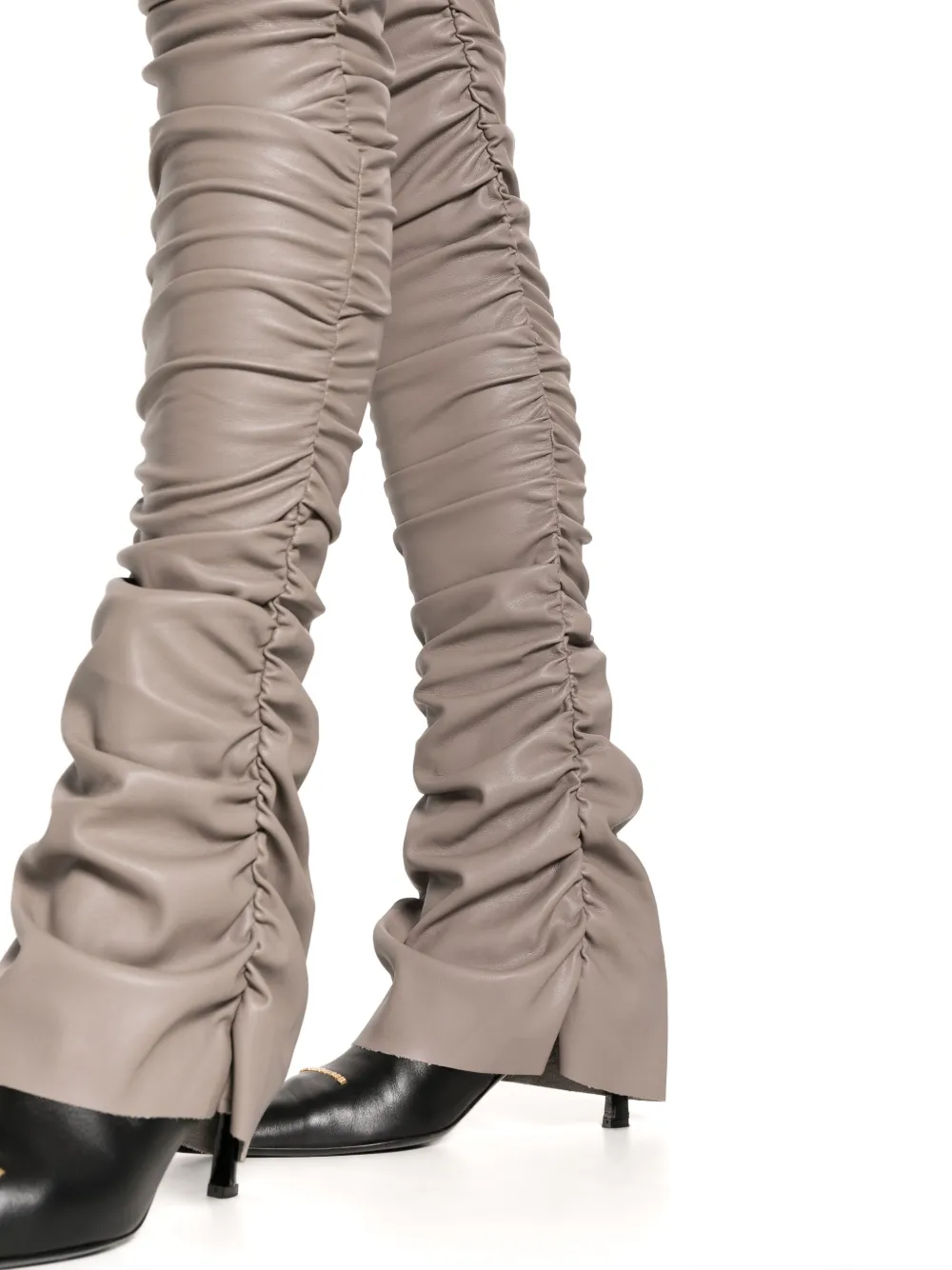 Misbhv Nirvana Ruched Skinny Trousers In Grau