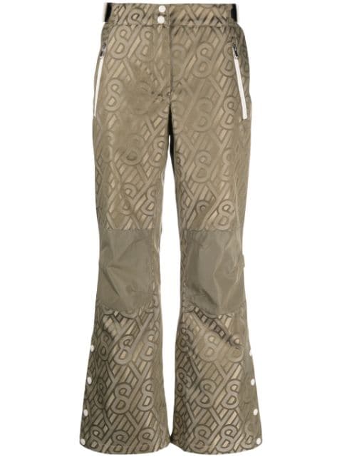 Yves Salomon monogram flared trousers