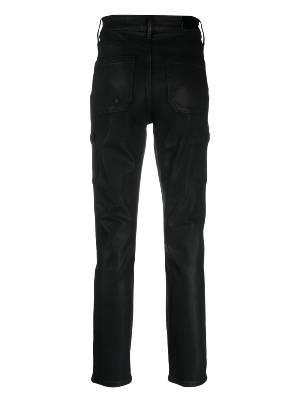 PAIGE mid-waist skinny trousers - Zwart