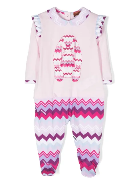 Missoni Kids pijama con estampado en zigzag