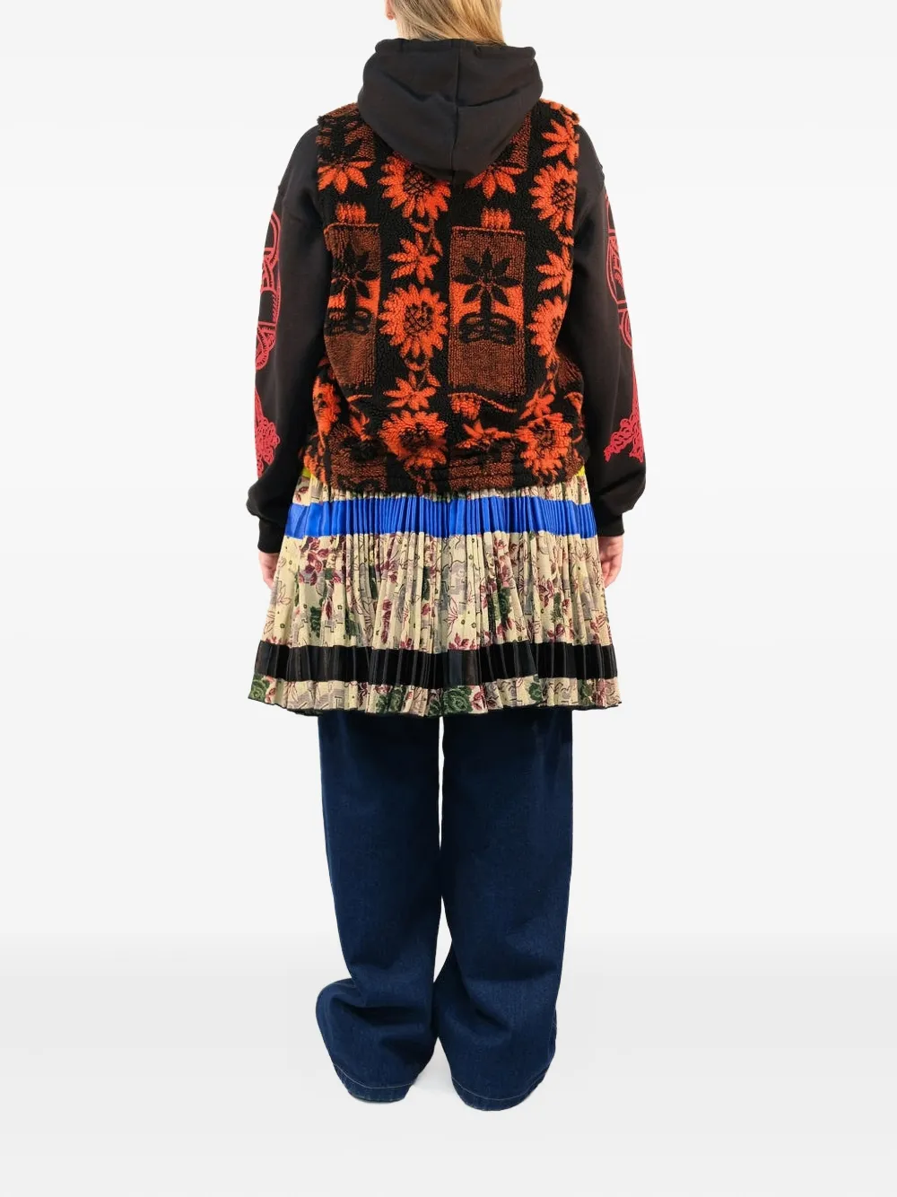 Chopova Lowena Fleece gilet met zonnebloem Oranje