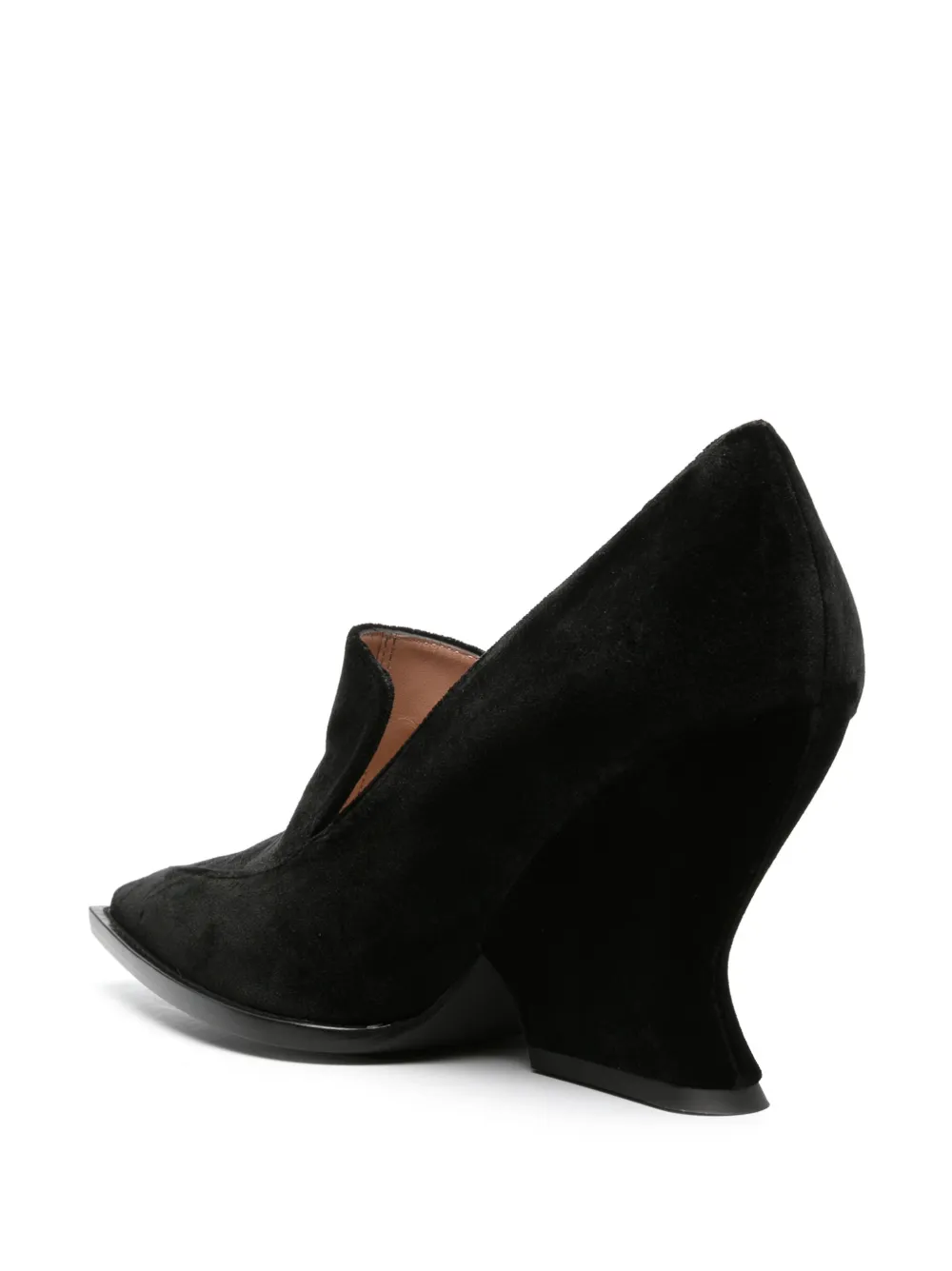 Alberta Ferretti Pumps met bewerkte hak Zwart