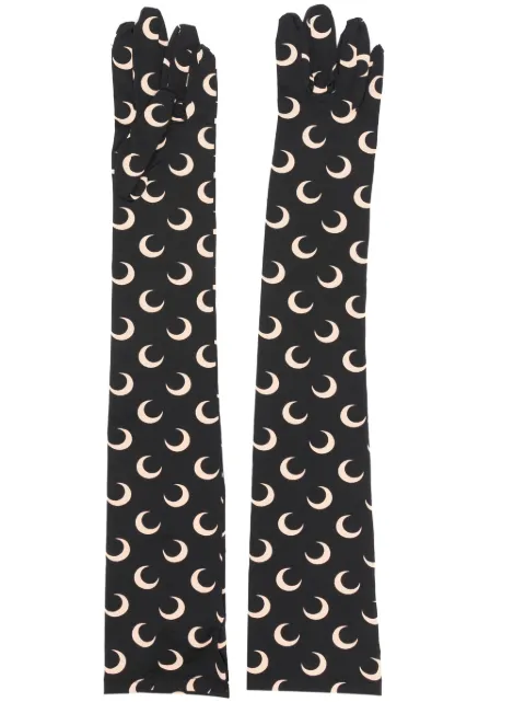 Marine Serre crescent-moon print gloves